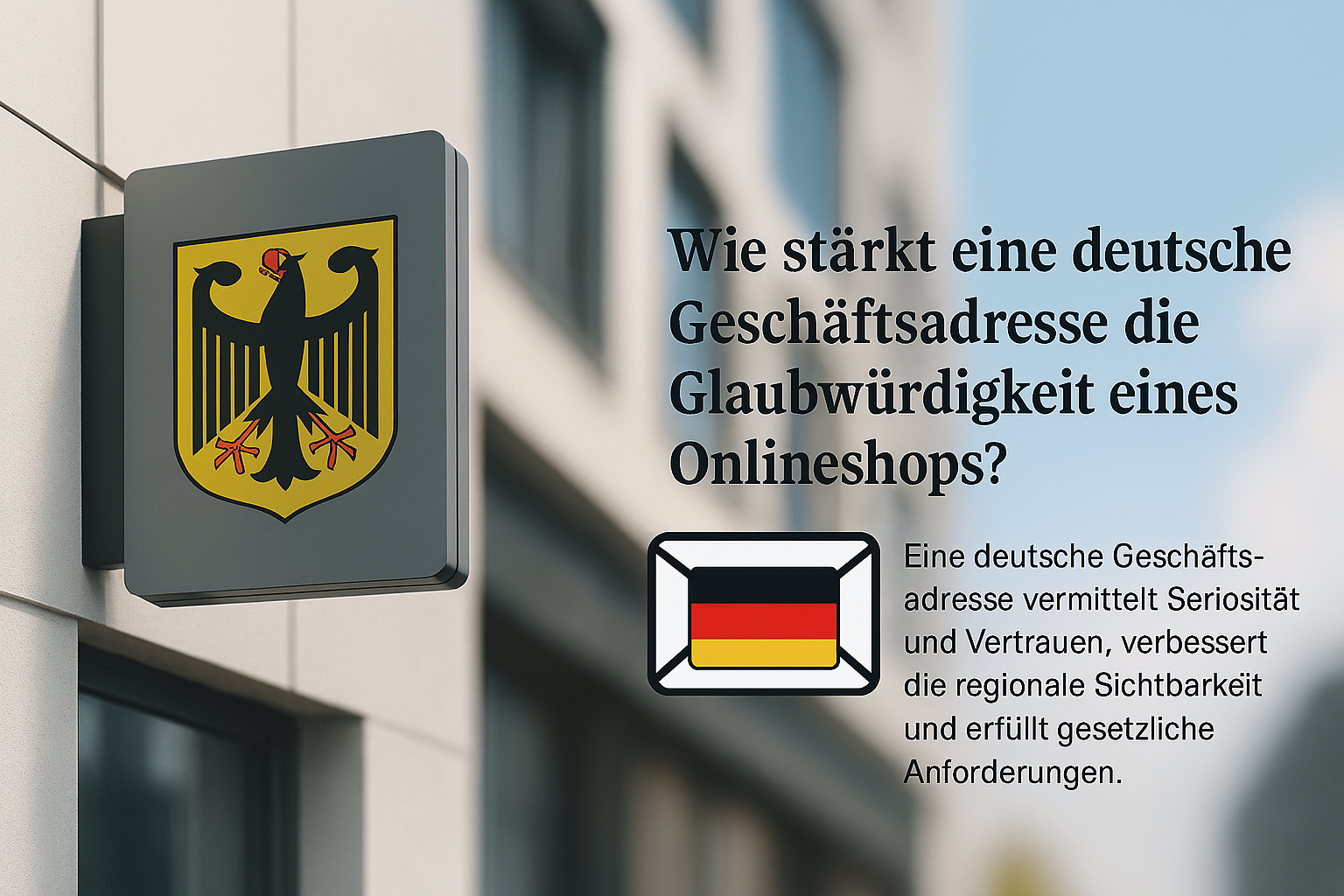 Wie stärkt eine deutsche Geschäftsadresse die Glaubwürdigkeit eines Onlineshops?